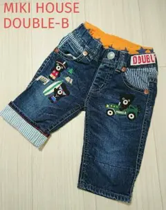 ミキハウスダブルビー ハーフパンツ 100 デニム ビーくん