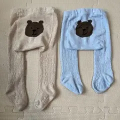 babyGap ベビータイツ ピンク クマケツ 0~12m 2点セット