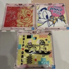 ディズニー　一番くじ　チップ＆デール　ハンドタオル3枚セット