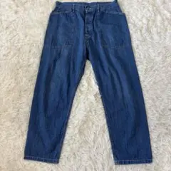 【極美品】marka イージーデニム ワイド リネン混 春夏◎ ストレッチ S