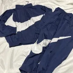 新品　完売　ネイビー　XLサイズ　NIKE ビッグスウッシュ セットアップ