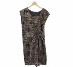 訳あり☆新品☆ワンピース☆バーニーズニューヨーク☆ベージュ×ネイビー☆S-M☆