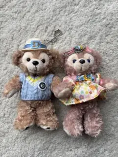 ダッフィー シェリーメイ　ぬいぐるみバッジ