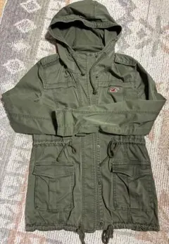 Hollister フード付きジャケット S オリーブグリーン