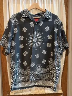 Supreme Bandana Silk S/S Shirt Black Mのサムネイル