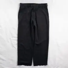ビンテージ古着 00s ノータック くすみカラー 墨黒 黒 ワイド スラックス
