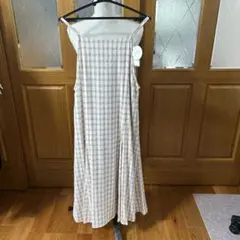 ロペピクニック2wayチェック柄キャミソールロングワンピース