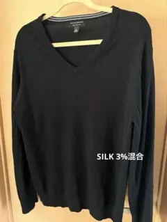BANANA REPUBLIC Ｖネックニット　プレミアムレーヨン　シルクのサムネイル