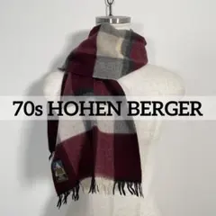 ★西ドイツ製 70s HOHEN BERGER タータンチェック ウールマフラー
