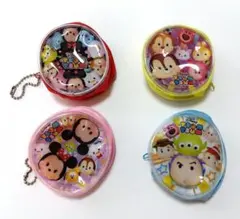 【未使用】ディズニー ツムツム カプセルトイ コインケース ポーチ 4種セット