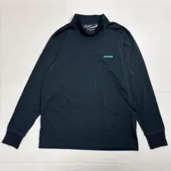 CROCODILE クロコダイル モックネック 長袖シャツ Lサイズ 黒 ロゴのサムネイル