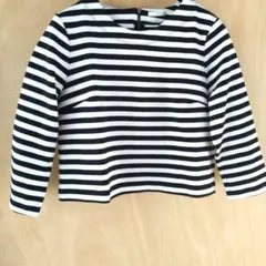 GU ボーダー 七分袖 カットソー ショート丈
