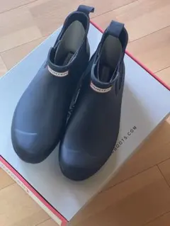 HUNTER ブラック ショートブーツ UK7