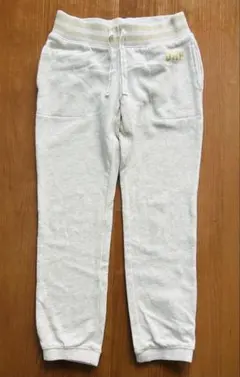 【美品】GAP 裏起毛ジョガーパンツ120cm アイボリー