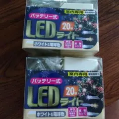 LEDライト 20球 バッテリー式 2個セット