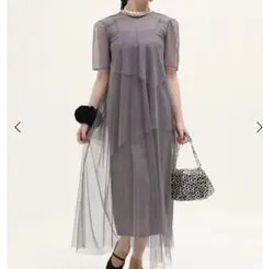 kaene バックリボンチュールティアードドレスのサムネイル