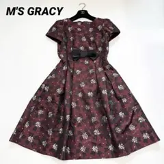 新品タグ付き 24年♡エムズグレイシー ワンピース 千鳥格子 カメリア