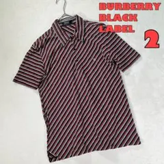 【バーバリーブラックレーベル】半袖ポロシャツ　ワンポイントロゴ刺繍　2