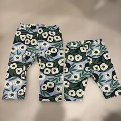 ユニクロ　マリメッコ　レギンス　７分丈　90cm　110cm２枚セット お揃い