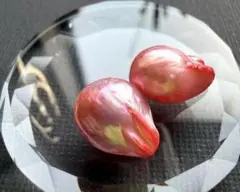 ま*ん様 【桜ピンク】淡水パール バロックパール ハンドメイド素材 通し穴あり