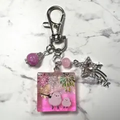 ～桜花爛漫～シマエナガ　レジンキーホルダー　ハンドメイド 7608☆ シマエナガ キーホルダー チャーム レジン ハンドメイド - メルカリ