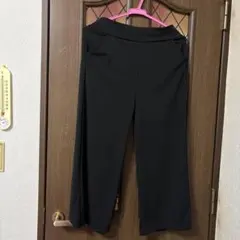 ブラック ワイドパンツ カジュアルパンツ