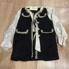 フォーマル ワンピース ブラック 130