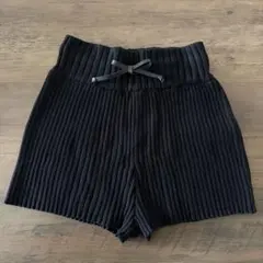MURUA リブニットショートパンツ ブラック Fサイズのサムネイル