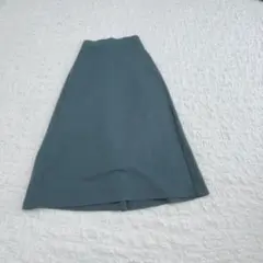 《Liesse》リエス　スカート　ロング　ブルーグリーン　ゴムウエスト