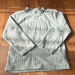 リブ編みライトグレー長袖セーター　しまむら　長袖
