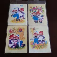 Raggedy Ann and Andy ヴィンテージ ステッカー 4枚セット