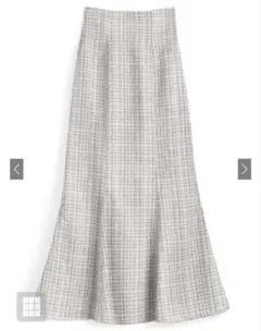 ラメチェックツイードマーメイドスカート