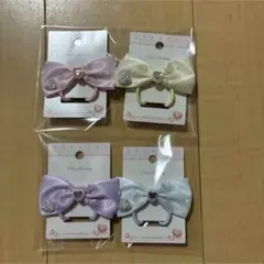 리본 헤어 엘라스틱 4종 세트