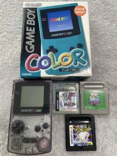 ゲームボーイカラー クリアパープル ポケモン クリスタル 緑 ポケモンカードGB