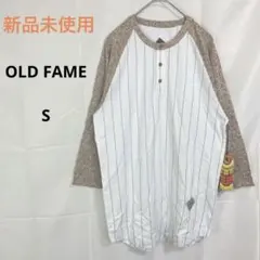 【新品】OLD FAME◇ オールドフェイム　ラグランシャツ【S】ストライプ