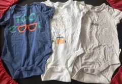 GAP baby 半袖ロンパース3点セット　3〜6ヶ月と12〜18ヶ月