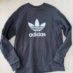 adidas アディダス　スウェット黒　サイズO