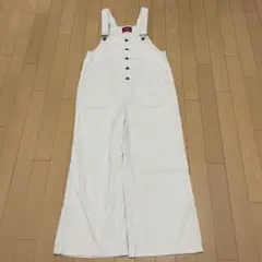 Dickies ディッキーズ Mサイズ 白 ホワイト オーバーオール レディース