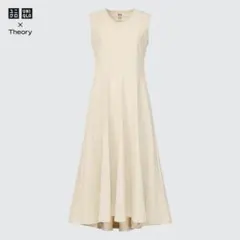 新品タグ付 UNIQLO ウルトラストレッチフレアワンピ L Theoryコラボ
