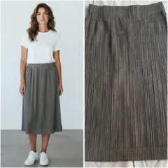 極美品】PLEATS PLEASE デニム風 プリーツスカート L相当 - メルカリ