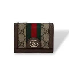 グッチ　GGマーモント　折り財布　ミニウォレット　シェリーライン　オフィディア