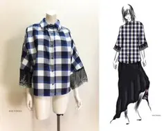 手描き友禅・桃の花柄 カシュクールブラウス／一点もの - メルカリ