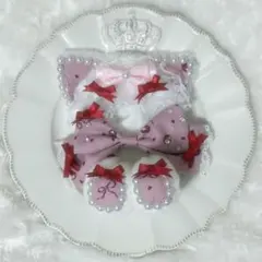 【111】ぬいぐるみ ぬい服 おまんじゅう ヘッドドレス【白 ピンク うさぎ】 111】ぬいぐるみ ぬい服 おまんじゅう ヘッドドレス【白 ピンク うさぎ