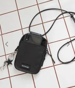 BAYFLOW［スマホ・カード収納可♪］軽量多機能ライトミニショルダー　ブラックのサムネイル