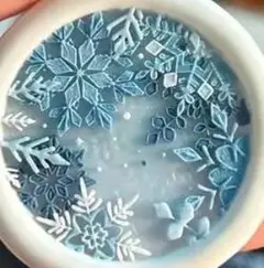 シーリングスタンプヘッド　雪の結晶　静かな降雪