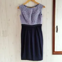 新品 aimer 水色レースノースリーブドレス