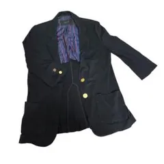 FONCÉ ストライプ　裏地　2ボタン　ジャケット　M相当　オフィカジ　七分袖