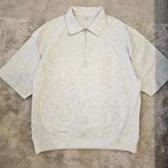 【未使用】GU ハーフジップスウェT (5分袖) Tシャツ M