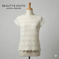BEAUTY&YOUTH レース袖 ホワイトTシャツ - メルカリ