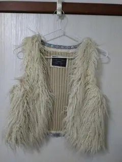 最終価格✨️フェイクファー ニット ベスト ジレ